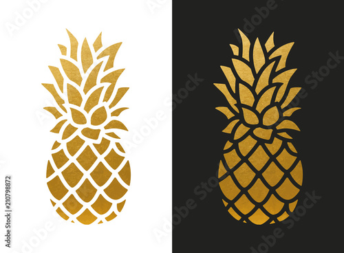 Golden Pineapple Shape