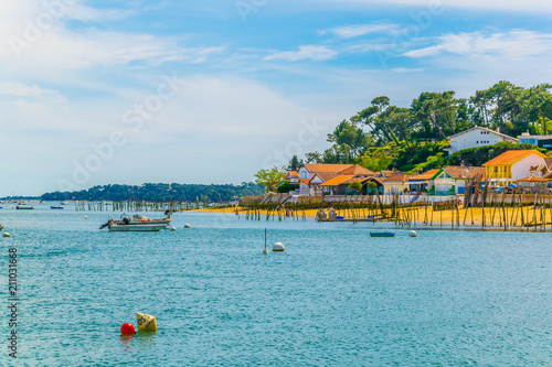 Coastline of Arcachon bay in France