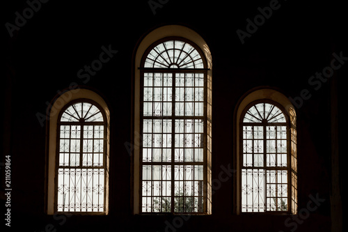 Arched Windows in the old Church Church