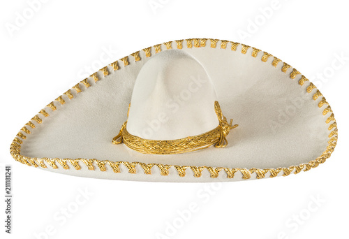 Mexican hat or sombrero with clipping path