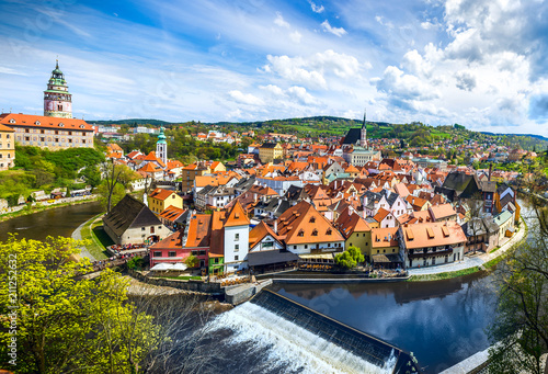 The amazing city of Cesky Krumlov in the Czech Republic. European historical center and splendor.