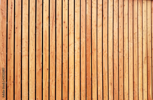 Larch wooden planks facade texture background