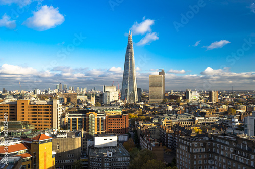 London skyline panorama at sunny day