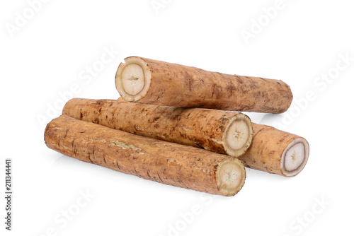 burdock roots or kobo isolated on white background