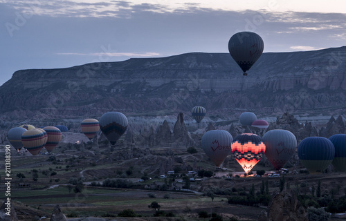The great tourist attraction of Cappadocia - balloon flight on Sunrise. Cappadocia is known around the world as one of the best places to fly with hot air balloons.