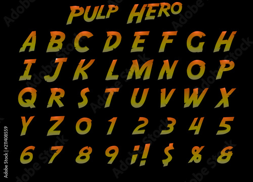 3D Pulp hero Alphabet