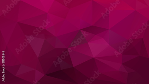 vector abstract irregular polygonal background - triangle low poly pattern - claret burgundy maroon magenta rasberry red pink color