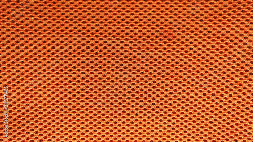 Orange nylon fabric pattern texture background.