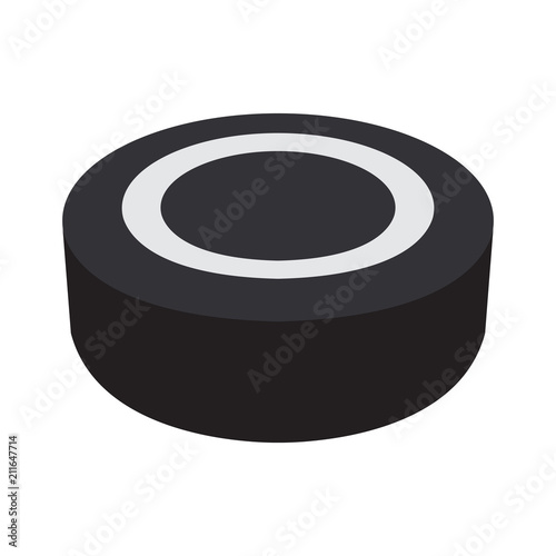 Isolated hockey puck icon