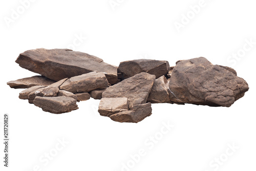 rock isolated on white background 