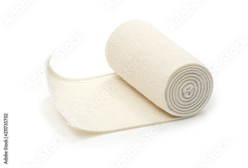 medical bandage roll on white