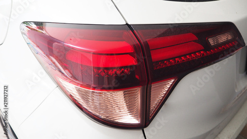 Taillight or Backup light of car or transportation close up view