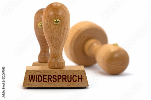 Stempel mit Aufdruck Widerspruch