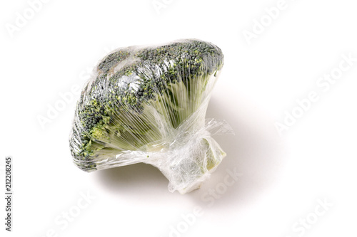 Organic Broccoli wrap in plastic