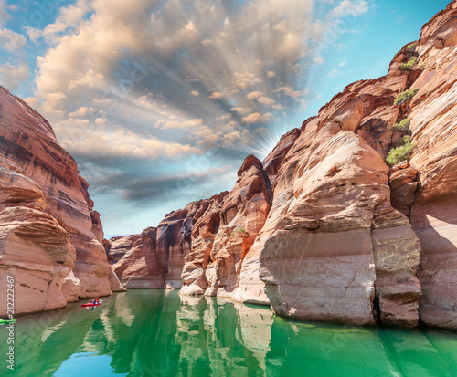 Antelope Canyon at sunset, Lake Powell, Arizona