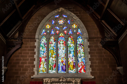 Old Cathedral Church Stained Glass Window