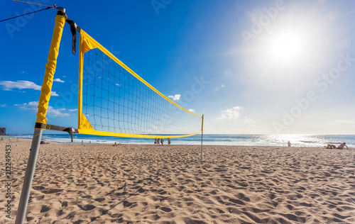  filet de beach volley sur plage des vacances, Boucan Canot, île de la Réunion 