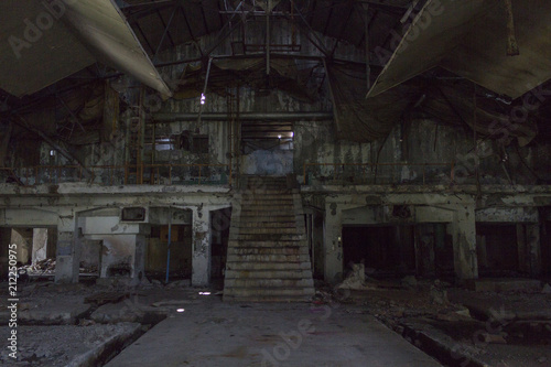 Ruins of buildings, abandoned Factory