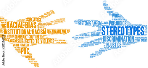 Stereotypes Word Cloud on a white background. 