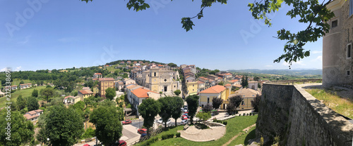 Landscape Gesualdo village, from district Avellino, Italy