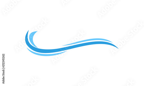 water wave simple logo