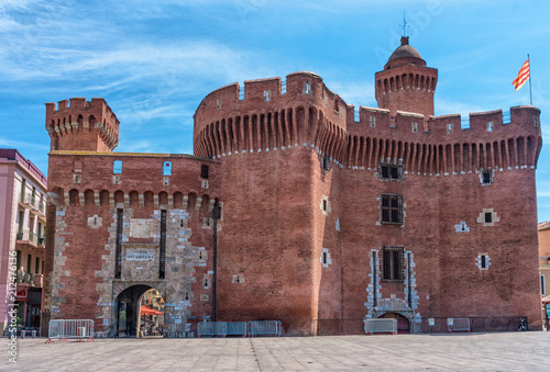 Castillet or porte Notre-Dame or Petit-Castillet in Perpignan.