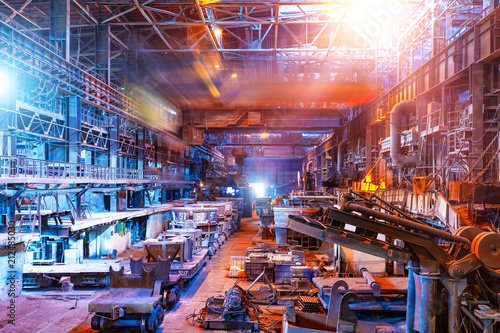 Interior of metallurgical plant workshop