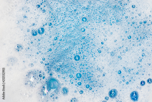 soap foam with bubbles macro background