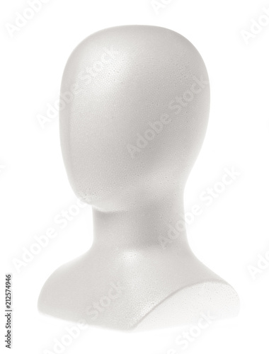 mannequin head isolated on white background