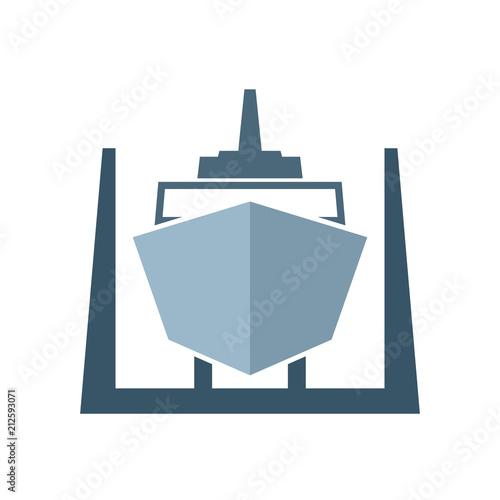 Ship in dry dock icon