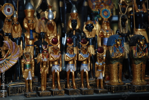 Egyptian souvenir statuettes of the Gods