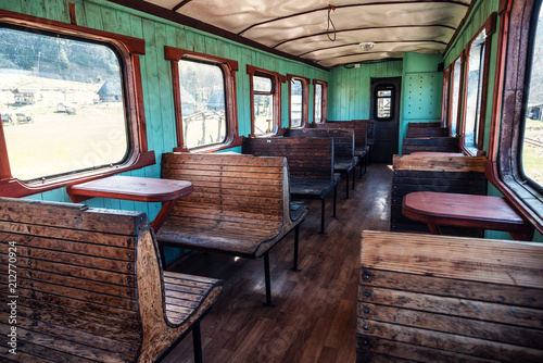 abandoned old train wagon