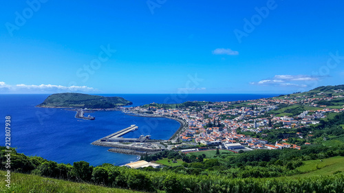 Panorama view over Horta, Faial, Azores