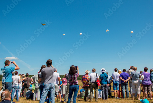 Airshow spectators watch