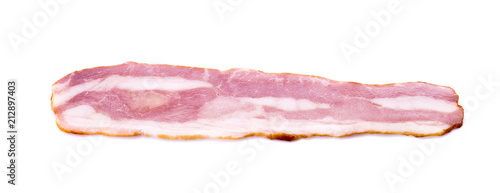 sliced bacon isolated on white background cutout