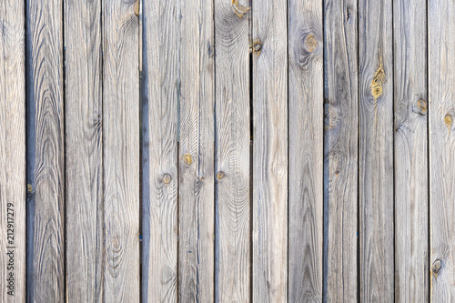 Old wooden laths background, Texture of untreated wood, Weathered larch background