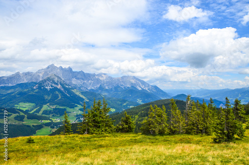 The view near Radstadt at the Salzburger Almenweg trekking