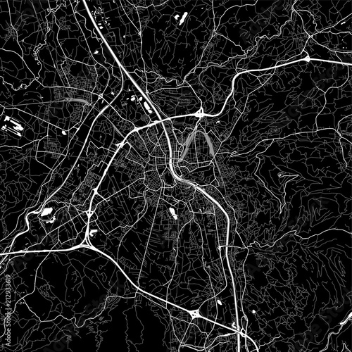 Area map of Salzburg, Austria