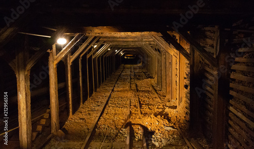 Deep mine shaft