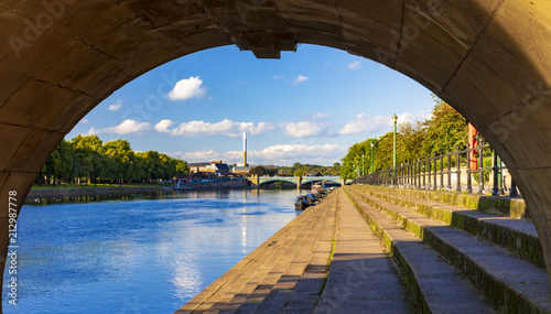 River Trent bridges and reflections in Nottingham