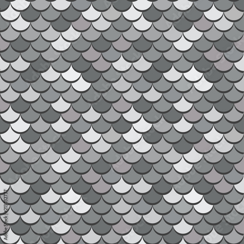 Paper scales seamless vector squama silver stickers pattern for fabric, textile, wrapping, craft, seramic