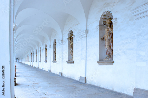 Arcade of colonnade in flower garden of Kromeriz 2