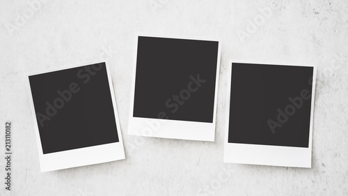 Square photo frame on white background
