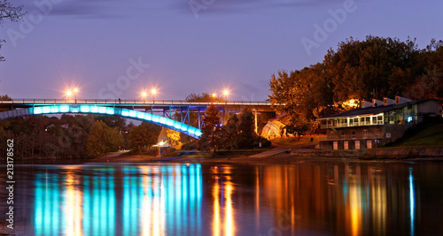 Anzac Parade Bridge at dusk, Hamilton