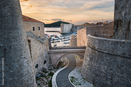 Old town of Dubrovnik, Croatia with view to the harbor