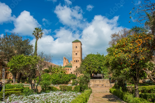 Andalusian gardens in Udayas kasbah Rabat Morocco North Africa