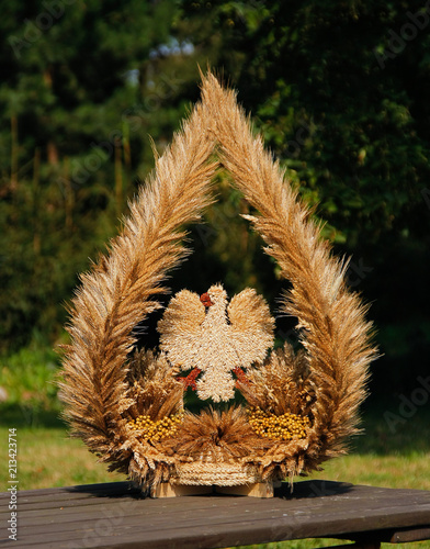 Harvest festival wreath - traditional Polish country culture happening decoration