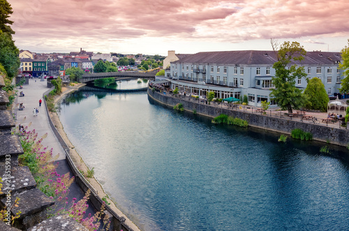 Cityscape at sunset of Kilkenny