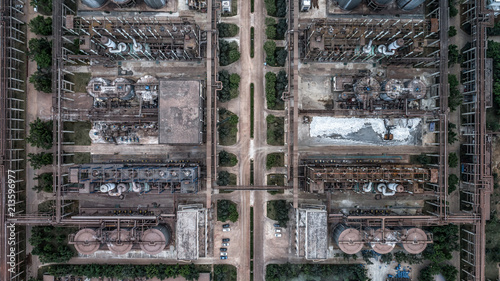 aerial view of alumina factory