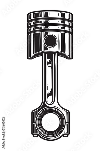 Vintage car engine piston template